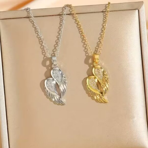 925 Sterling Silver Womens 2ct Diamond Christian Angel Pendant Necklace Jewelry - Picture 7 of 7